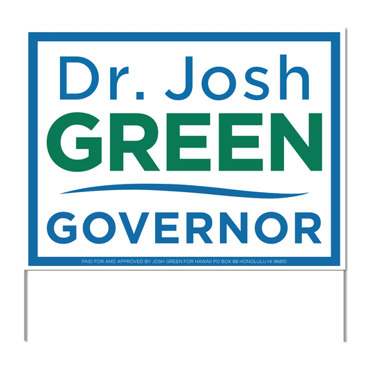 Green for Governor Yard Sign