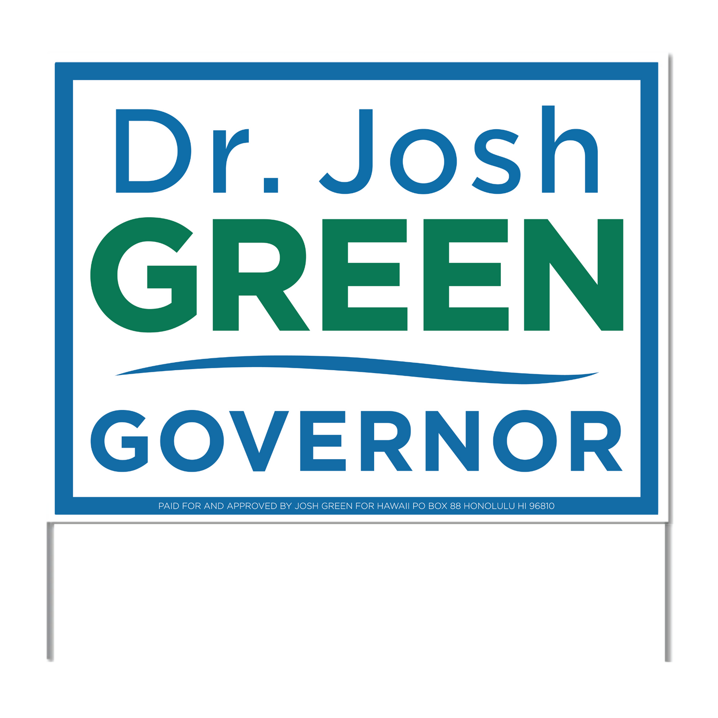 Green for Governor Yard Sign