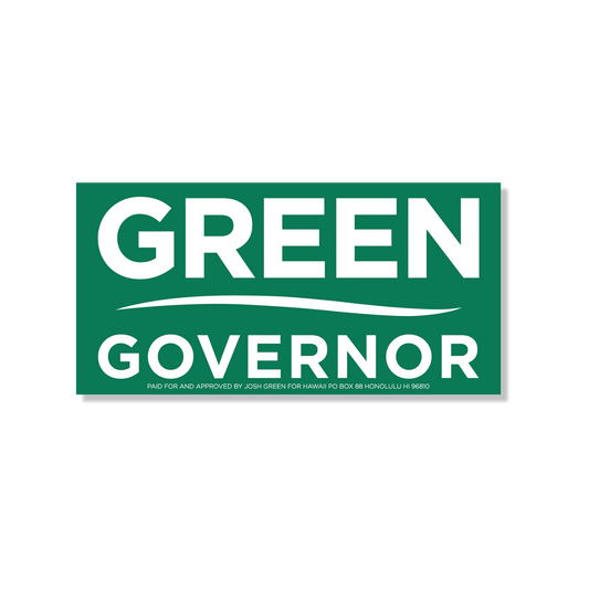 Green for Governor Bumper Sticker
